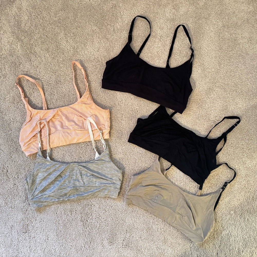 Bodily The Everything Bra - 5 bras in black, gray, clay, and tan
